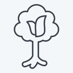 Icon Tree. related to Save the World symbol. line style. editable