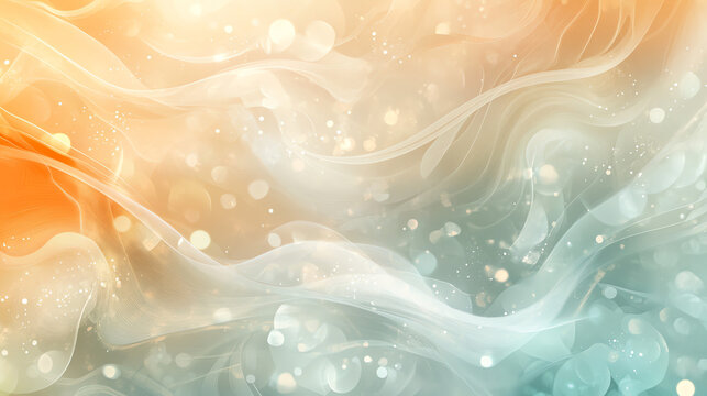 Dreamlike abstract pattern with soft pastel hues, flowing gradients, and ethereal glow. Misty textures, delicate swirls, and light sparkles create a surreal, soothing vibe. Perfect for artistic & fant
