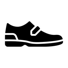 monk strap shoes glyph icon. shoes black illustration