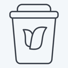 Icon Carbon Capture. related to Save the World symbol. line style. editable