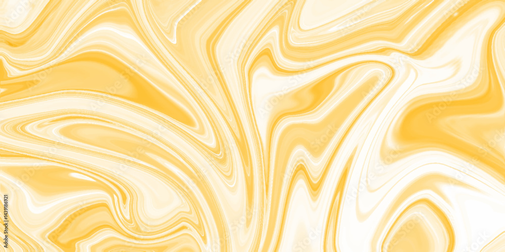 Aufkleber abstract white yeollow background with waves, abstract bright acrylic liquid background. liquid soft