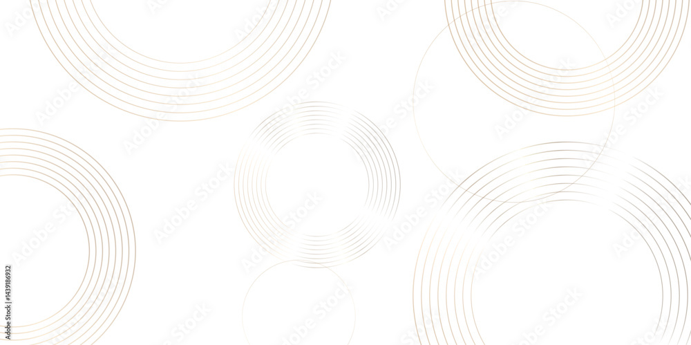 Aufkleber abstract white background with golden circle rings. spiral sound wave rhythm line and blind dynamic 