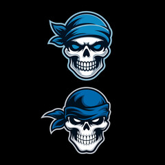 Rebel Pirate Esport Logo Featuring Skull with Bandana