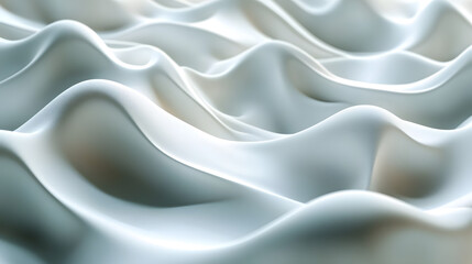 Obraz premium Flowing white fabric texture studio abstract image minimalist design top-down view elegance