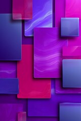 Fototapeta premium Vibrant Neon Background in Shades of Purple and Pink with Layered Geometric Shapes