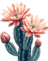 Detailed vintage floral illustration.