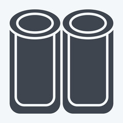 Icon Trash Recycling. related to Save the World symbol. glyph style. editable