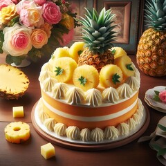 cake with fruits