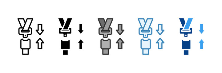 Safety Belt  Icon Set Multiple Style Collection