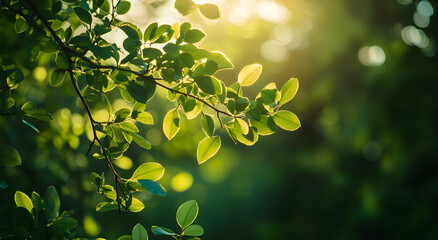"Magical Glowing Forest with Fireflies and Dreamy Lights - Fantasy Nature Background"