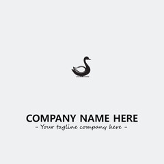 Swan Silhouette Logo Company Design Illustration Vector Graphic Image