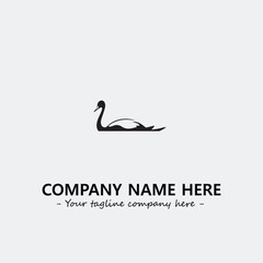 Obraz premium Swan Silhouette Logo Company Design Illustration Vector Graphic Image