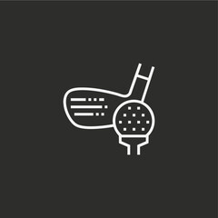 Golf icon flat vector design