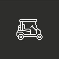 Golf cart icon flat vector design
