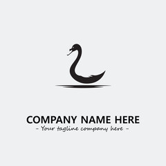 Swan Silhouette Logo Company Design Illustration Vector Graphic Image