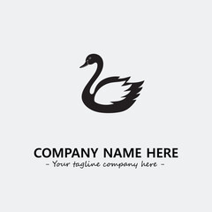 Swan Silhouette Logo Company Design Illustration Vector Graphic Image