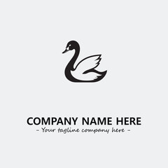 Swan Silhouette Logo Company Design Illustration Vector Graphic Image