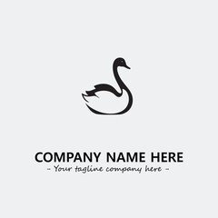 Swan Silhouette Logo Company Design Illustration Vector Graphic Image