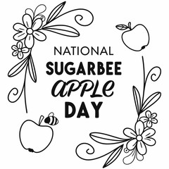 NATIONAL SUGARBEE APPLE DAY vector illustration