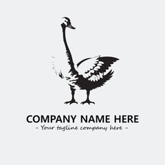 Flower illustration black and white for logo company vector image