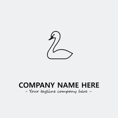 Flower illustration black and white for logo company vector image