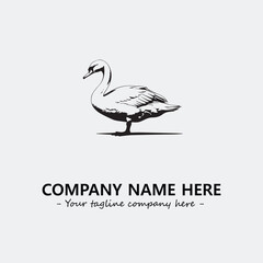 Flower illustration black and white for logo company vector image