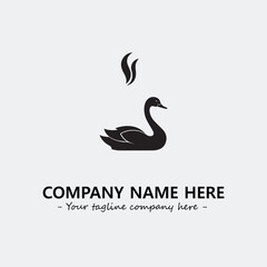 Flower illustration black and white for logo company vector image