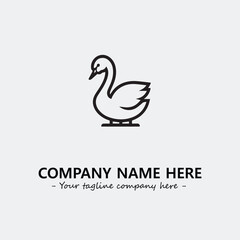 Flower illustration black and white for logo company vector image