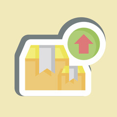 Sticker Box. related to Industry symbol. design editable