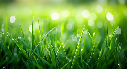 "Fresh Green Leaves with Sunlight in Spring Nature Background"