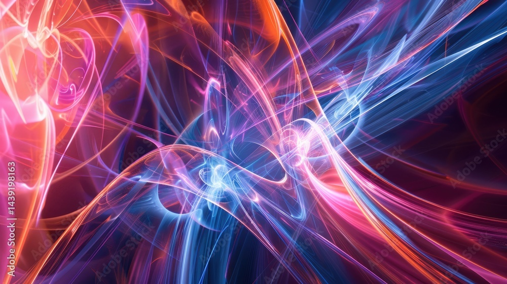 Poster this vibrant abstract image features swirling colors and chaotic eddies, creating a dynamic visual e