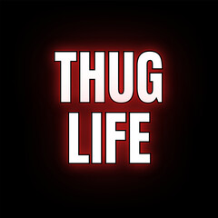 Vector text illustration for Thug Life.