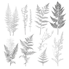 Obraz premium Detailed abstract leaf patterns design element