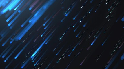 Abstract picture micro light sparkling particle represent data flow vivid flowing wave with high tech background, create digital effect scene perfect for energetic and fantasy wallpaper design. AIG53.