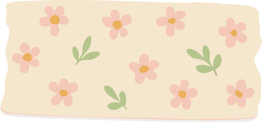 Cute flower-patterned dakku tape svg