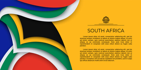 Abstract national flag of South Africa country