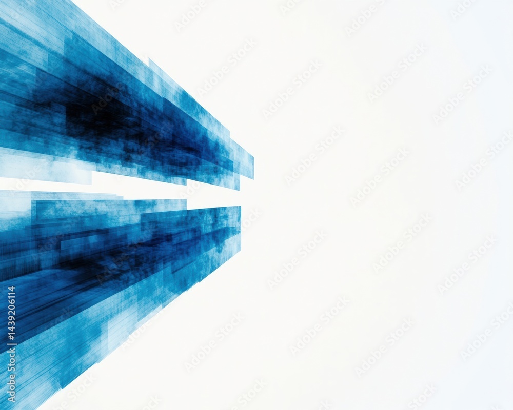 Poster Digital Transformation Velocity Next-Gen Blue Tech Momentum Visualizing Enterprise Data Flow and Futuristic Information Architecture Dynamics