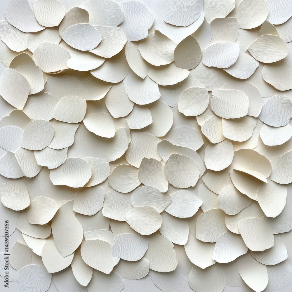 Poster minimalist paper art organic sculptural wall texture exploring soft geometric forms - contemporary a
