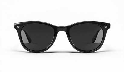 Black Sunglasses on a Pure White Background: A Study in Shadow and Light