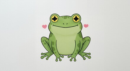 Cute Frog Illustration, Playful Animal Drawing