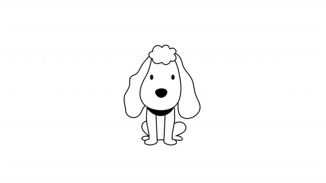 cute dog cartoon animation