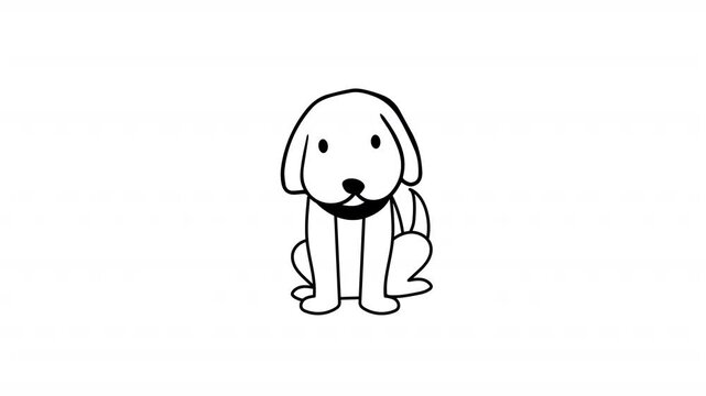 cute dog cartoon animation