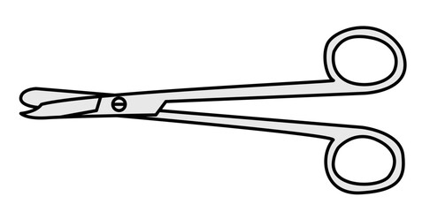 Surgical instruments for medical interventions on black background