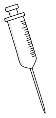 An Illustration Of A Syringe On A Black Background