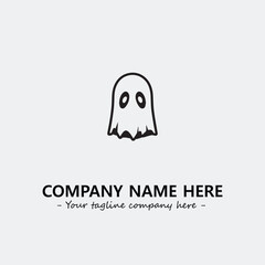 Ghost face icon illustration black and white vector image