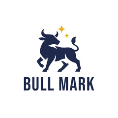 A sleek and modern bull logo with a glowing effect, symbolizing strength, vitality, and luxury. Perfect for businesses in finance, agriculture, and premium branding.