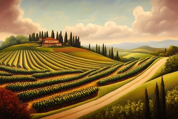 vineyard in tuscany italy
