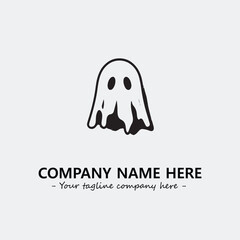 Ghost face icon illustration black and white vector image