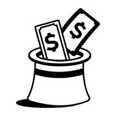 Swipe card payment icon in hand drawn style 
