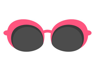 Cute fashion sunglasses cartoon illustration clipart